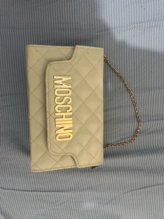 Bolso Moschino Beige Dorado