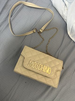 Bolso Moschino Beige Dorado
