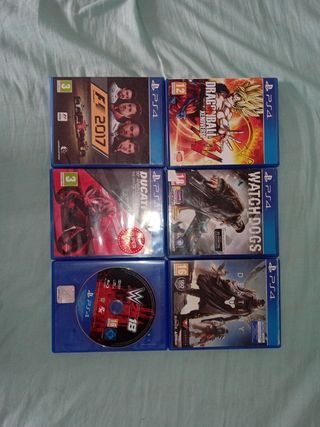 Lote Juegos PS4: F1 2017, Dragon Ball, Watch Dogs,