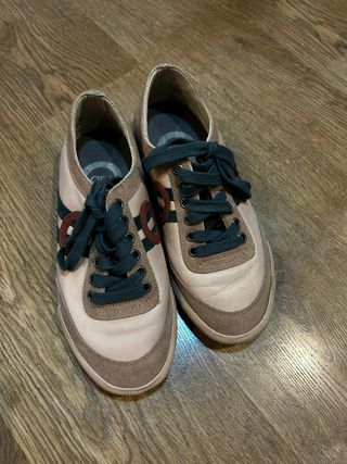 Zapatillas Retro Beige y Marrón