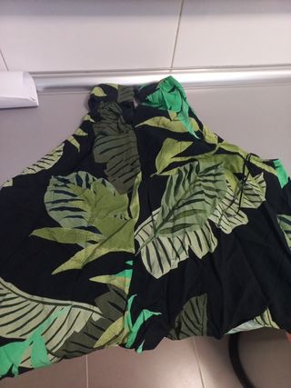 Camiseta Desigual verde y negra talla L Mujer