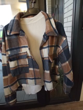 Sobrecamisa cuadros mujer Talla S