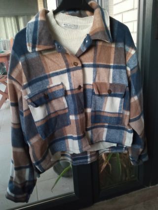 Sobrecamisa cuadros mujer Talla S