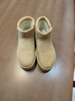 Botines mujer beige/marrón