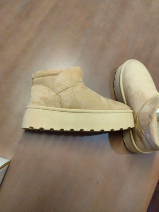 Botines mujer beige/marrón