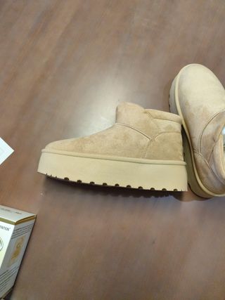 Botines mujer beige/marrón