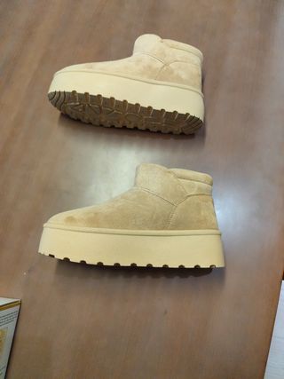 Botines mujer beige/marrón
