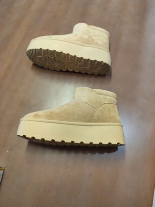 Botines mujer beige/marrón