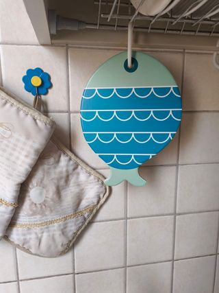 Formella decorata in ceramica,