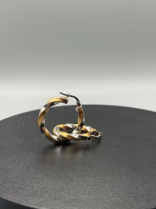 Pendientes de Oro de 18k Bicolor