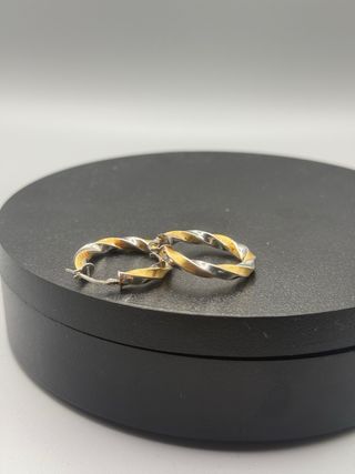 Pendientes de Oro de 18k Bicolor