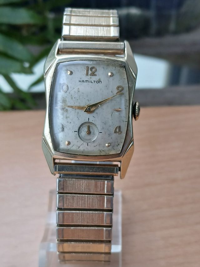 Reloj Hamilton Art Decó Mecánico Dorado