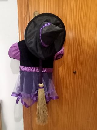 Disfraz Bruja, Negro/Morado