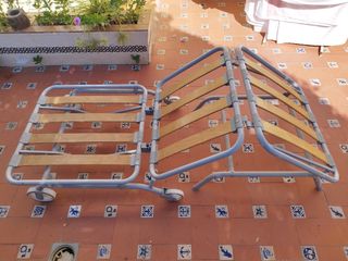 Cama Terraza Plegable Metal Madera