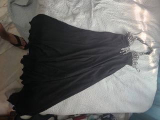 Vestido largo negro para eventos