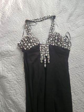 Vestido largo negro para eventos