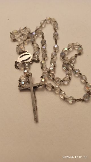 Rosario de cristal de roca taliano