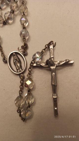 Rosario de cristal de roca taliano