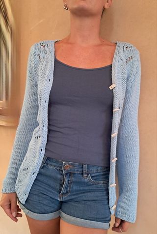 Maglia in cotone celeste vintage