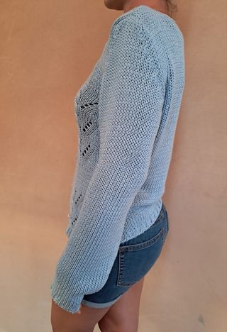 Maglia in cotone celeste vintage