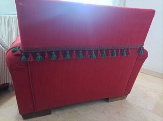Sillón individual rojo oscuro