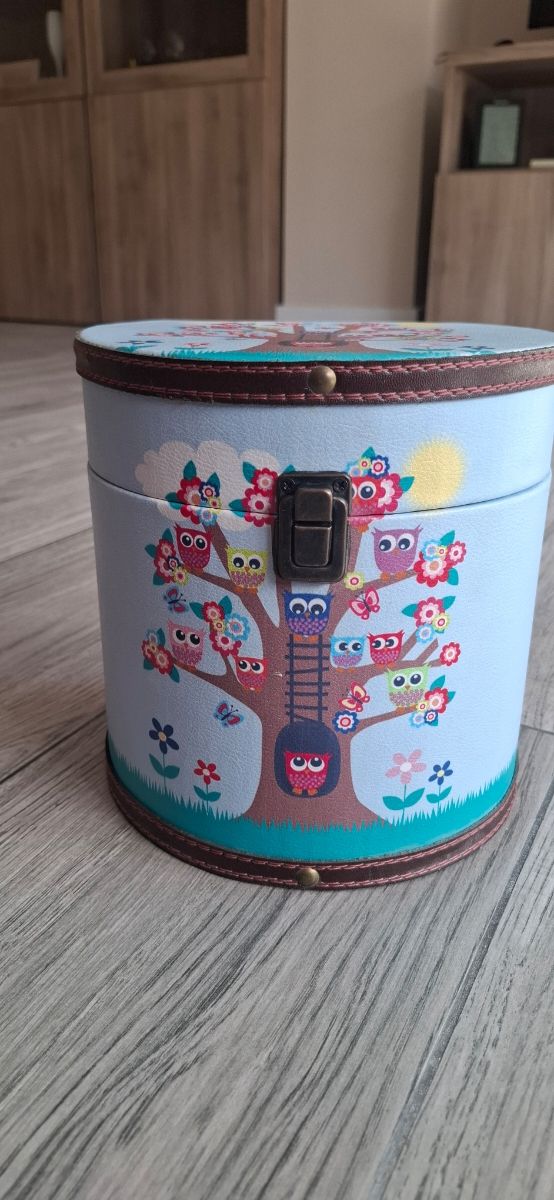 Caja decorativa infantil búhos
