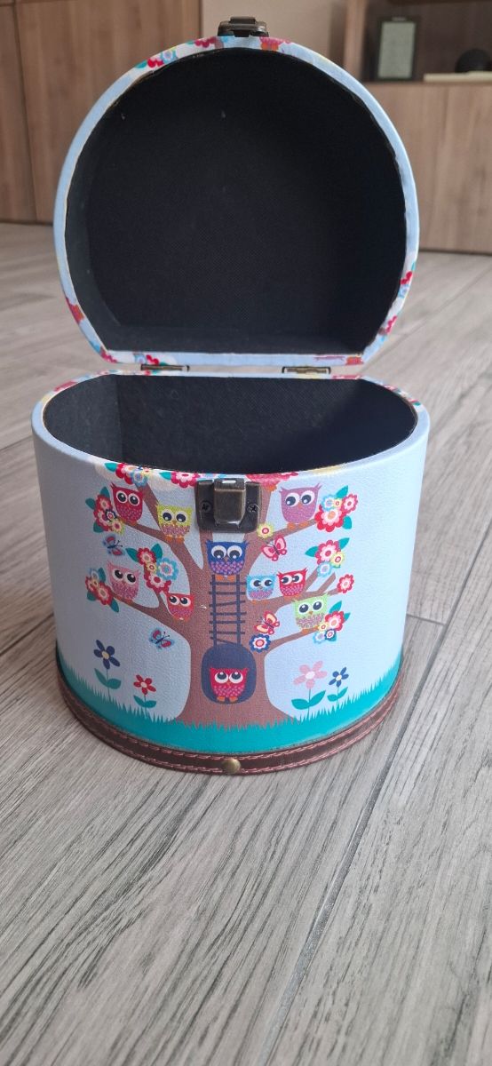 Caja decorativa infantil búhos