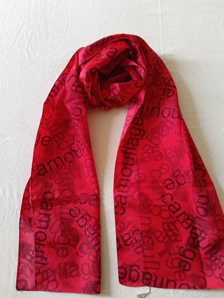 Foulard donna vintage rosso camouflage