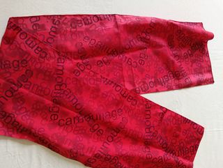 Foulard donna vintage rosso camouflage