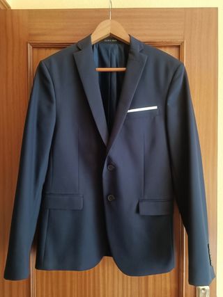 Traje Zara Azul Marino Hombre