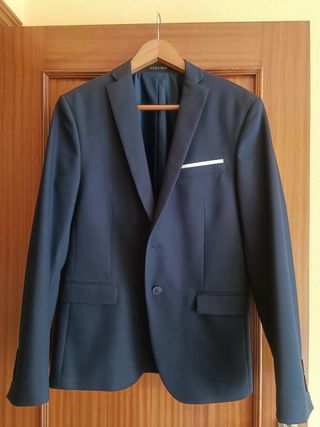 Traje Zara Azul Marino Hombre