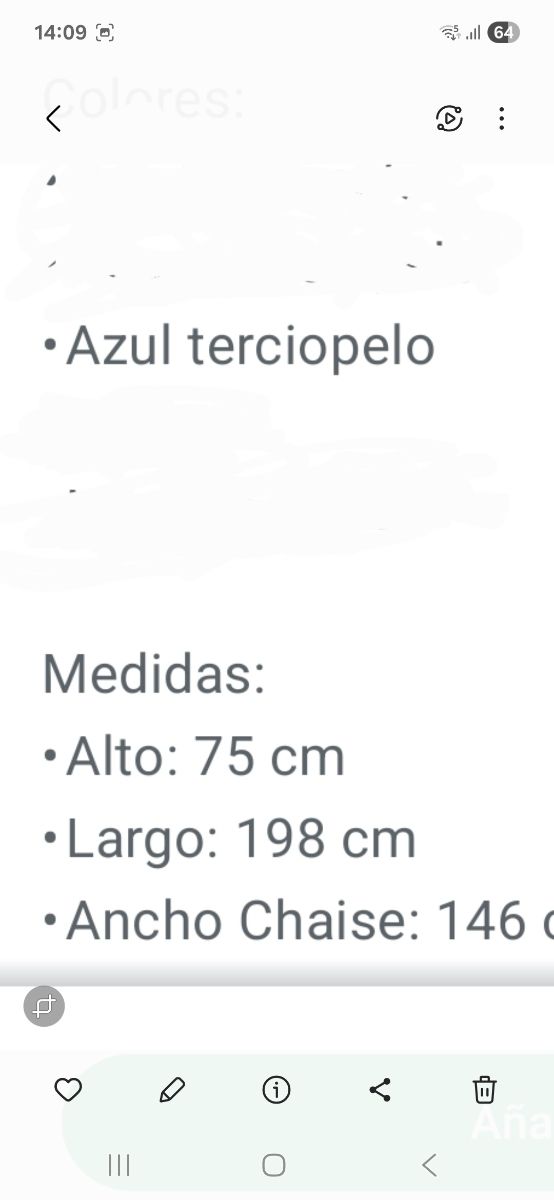 Sofá Cama Azul nuevo a estrenar precio algo negoci