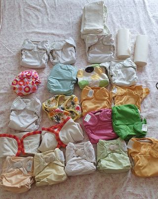 Pañales de tela reutilizables