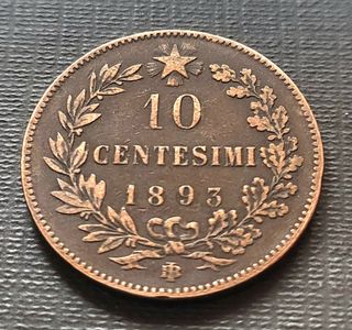 Moneda Italia 1893 Umberto I