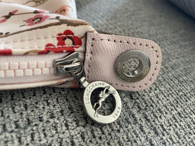 Bolso Longchamp rosa palo estampado floral