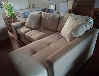 Sofá Cama Beige con Arcón