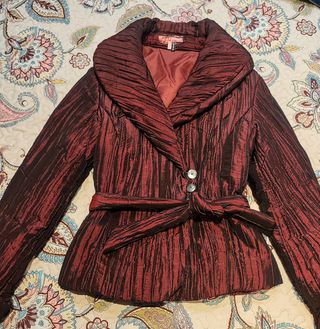 Chaquetón Anorak Burdeos Tejido Tornasolado