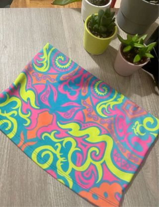 Crop top bandeau multicolor