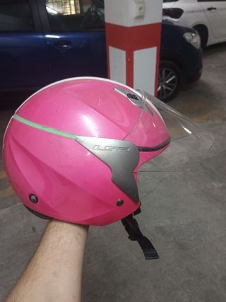 Casco Moto Rosa LS2