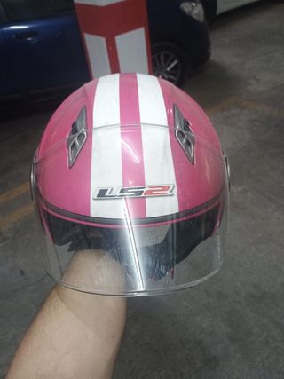 Casco Moto Rosa LS2