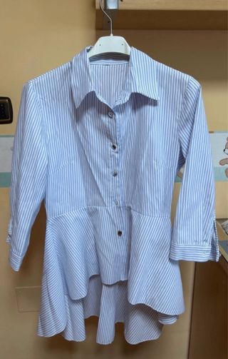 Camisa Zara rayas azul y blanco