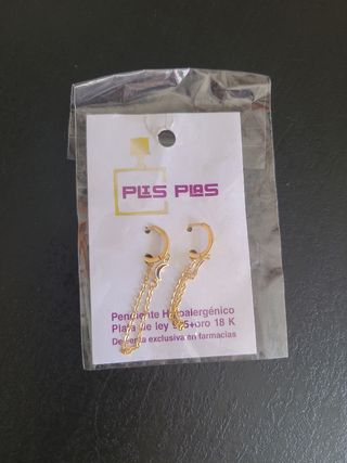 Pendientes Hipoalergénicos Plata 925 + Oro 18K