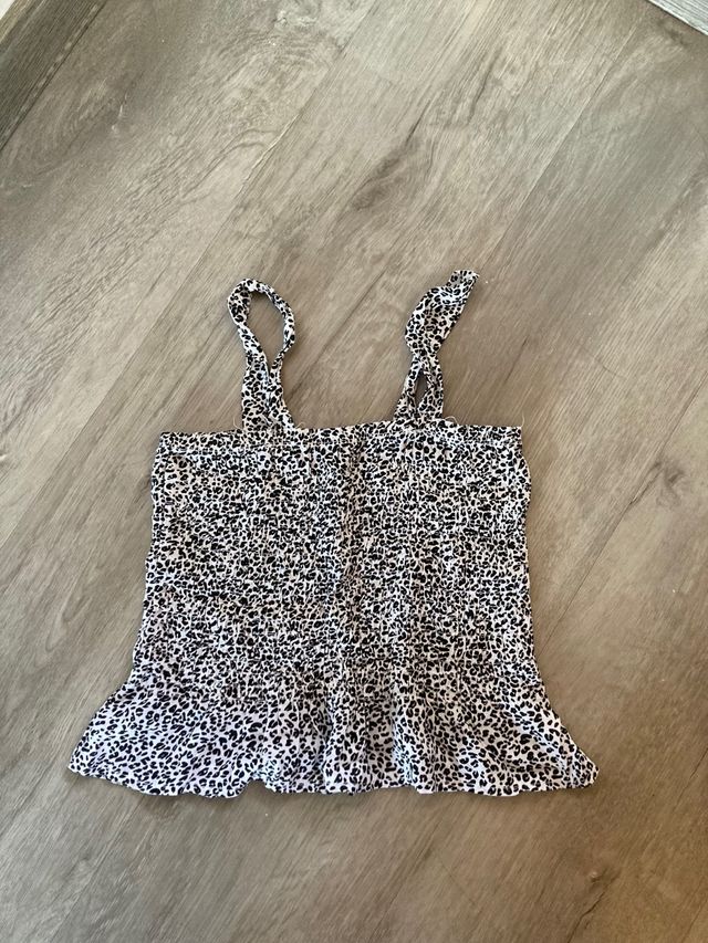 Top tirantes estampado leopardo