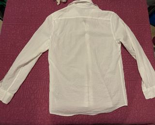 Camisa ZARA blanca manga larga