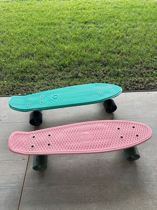 2 Patinetes Penny Board (Rosa y Verde)