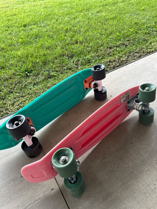 2 Patinetes Penny Board (Rosa y Verde)
