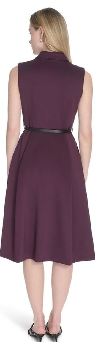 Vestido Calvin Klein morado sin mangas