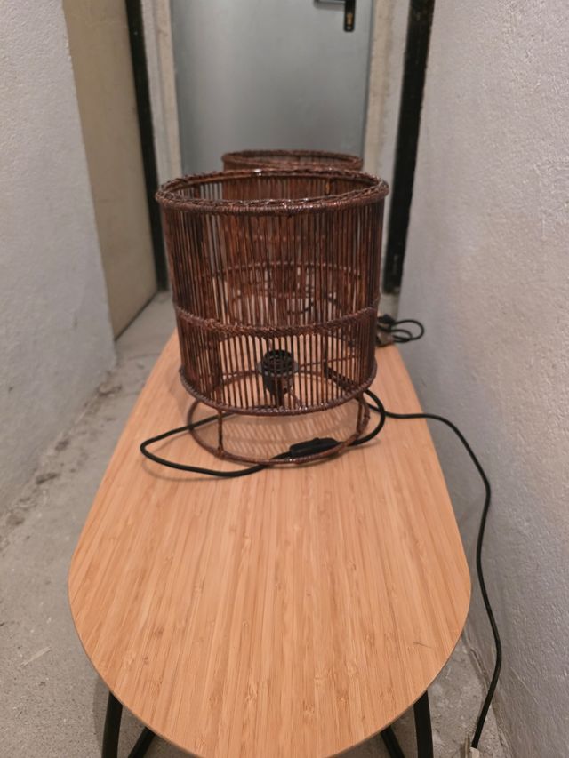 Conjunto 2 Lámparas Ratán