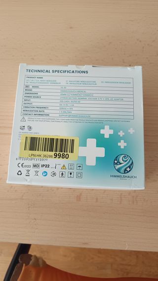 Nebulizador Portátil Himmelshauch Mesh