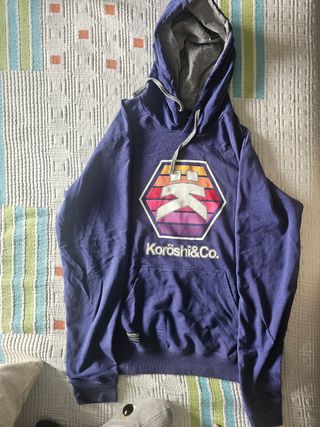 Sudadera con capucha Koroshi azul